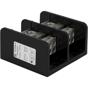 Schneider Electric Power Distribution Block; 760A; 600VAC; 2-Pole; Box Terminals; 2/8 Line/Load Terminal Openings; Panel Mount